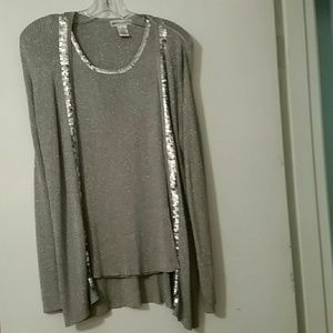 Sparkling , matching sweater & tank top